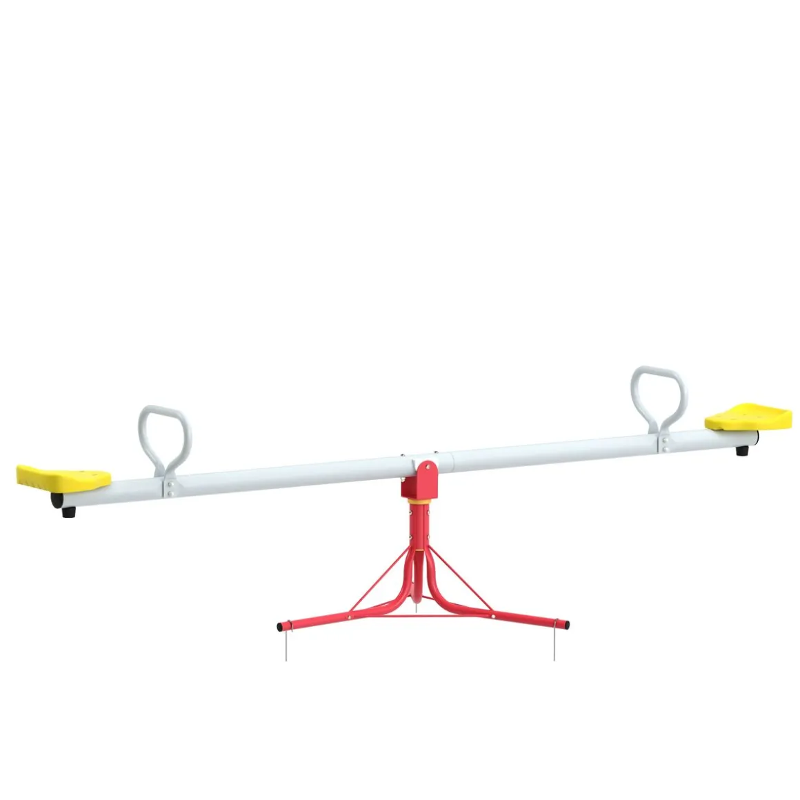 Kinderwippe Stahl 200 cm gelb/rot/silber