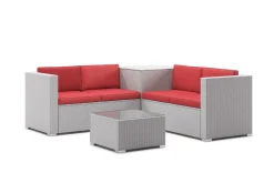 Kissenbezüge für Rattanlounge SAN MARINO bordeaux