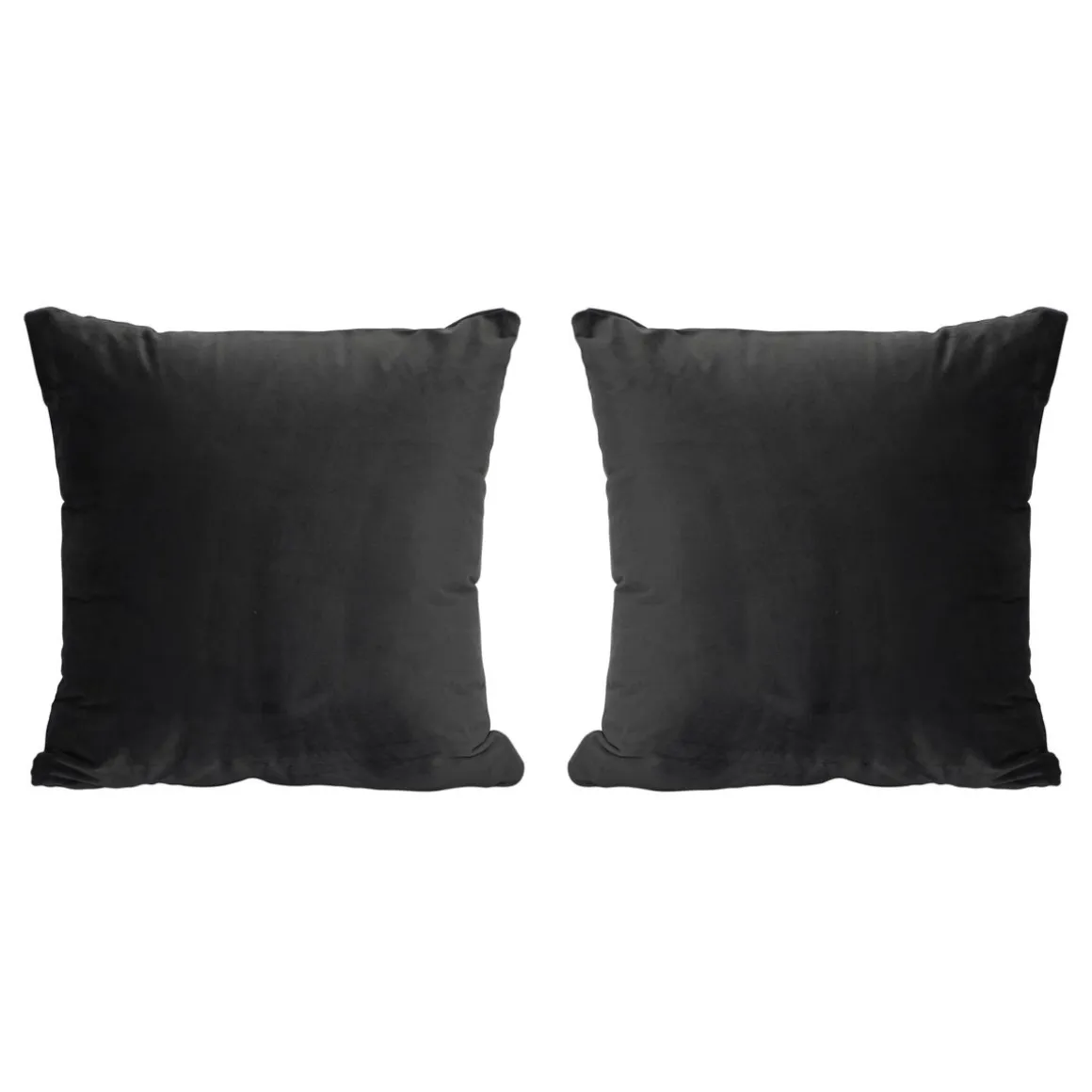 Kissenbezug Samt MODESTO 2er Set 45 x 45 cm anthrazit