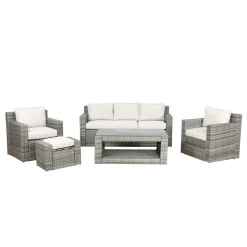 Kissenbezug Set für Rattanlounge MANILA 10-teilig beige