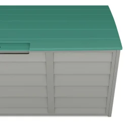 Kissenbox Gartenbox grün/grau