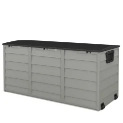 Kissenbox Gartenbox schwarz/grau