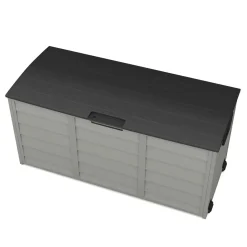 Kissenbox Gartenbox schwarz/grau