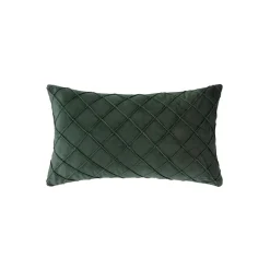 Kissen CARO dunkelgrün 50 x 30 cm