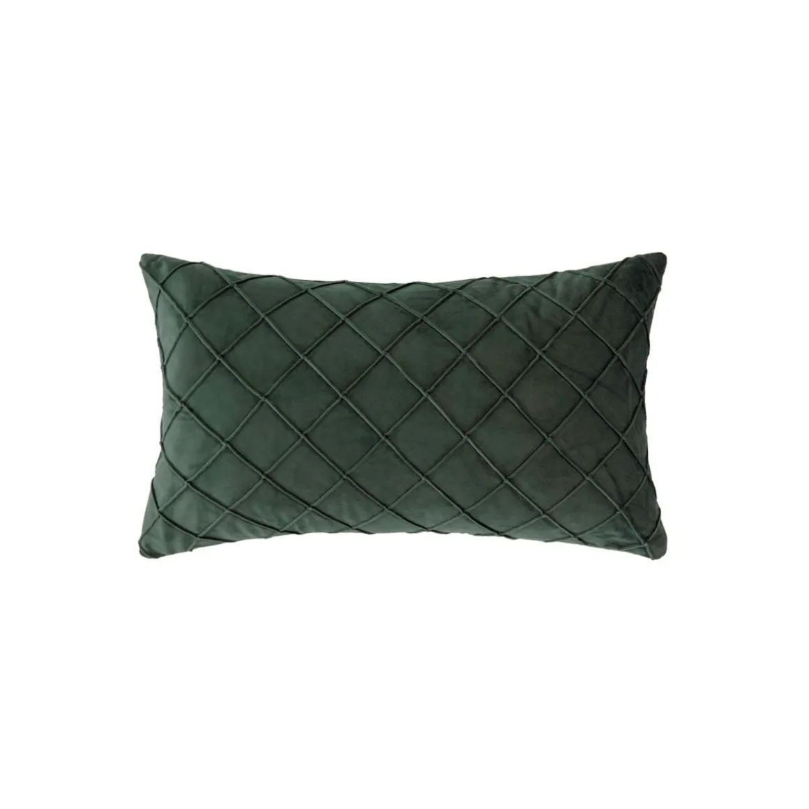Kissen CARO dunkelgrün 50 x 30 cm