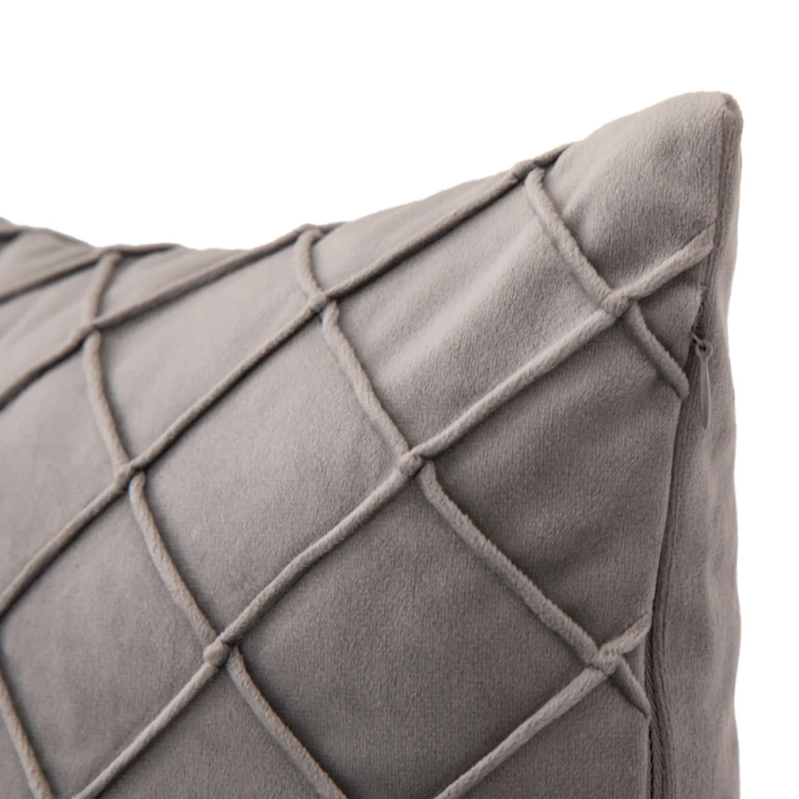 Kissen CARO grau 50 x 30 cm