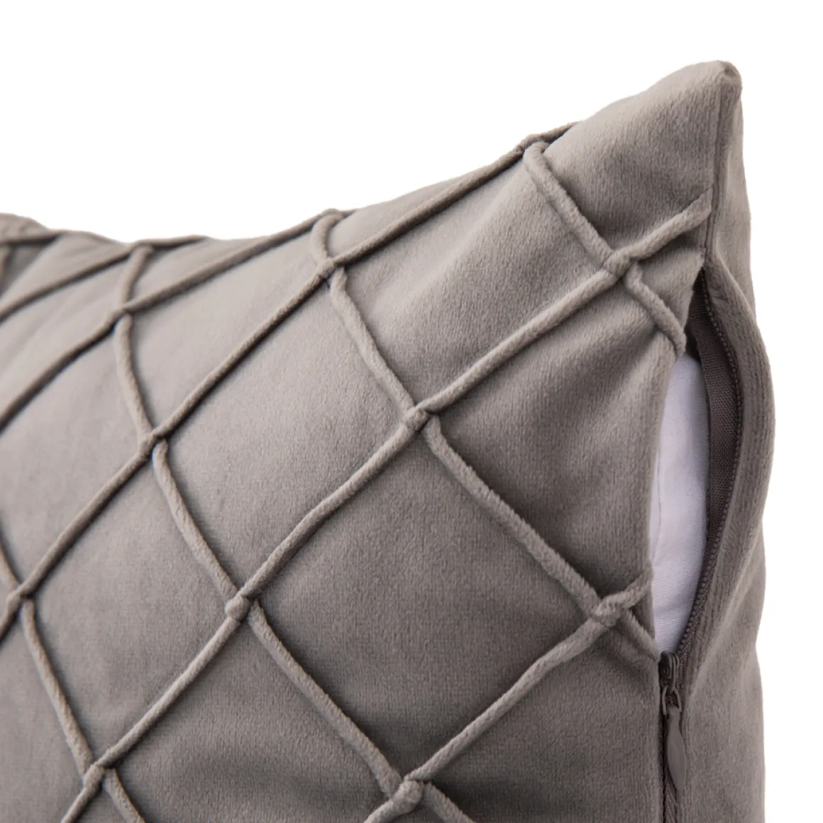 Kissen CARO grau 50 x 30 cm