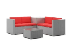 Kissen für Rattanlounge SAN MARINO rot