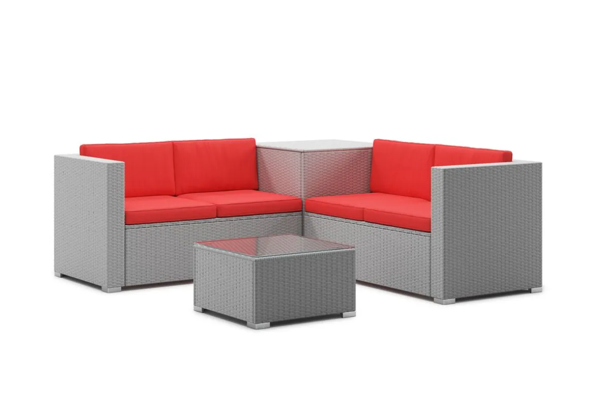 Kissen für Rattanlounge SAN MARINO rot