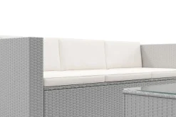 Kissenset für Rattanlounge NIZZA beige