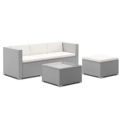 Kissenset für Rattanlounge NIZZA beige