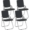 Klappstuhl Leder MOZART 4er Set schwarz