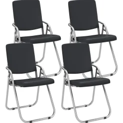 Klappstuhl Leder MOZART 4er Set schwarz