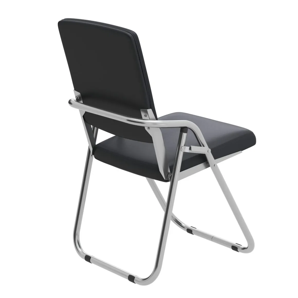 Klappstuhl Leder MOZART 4er Set schwarz