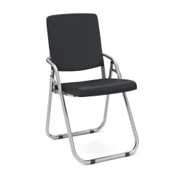 Klappstuhl Leder MOZART 4er Set schwarz