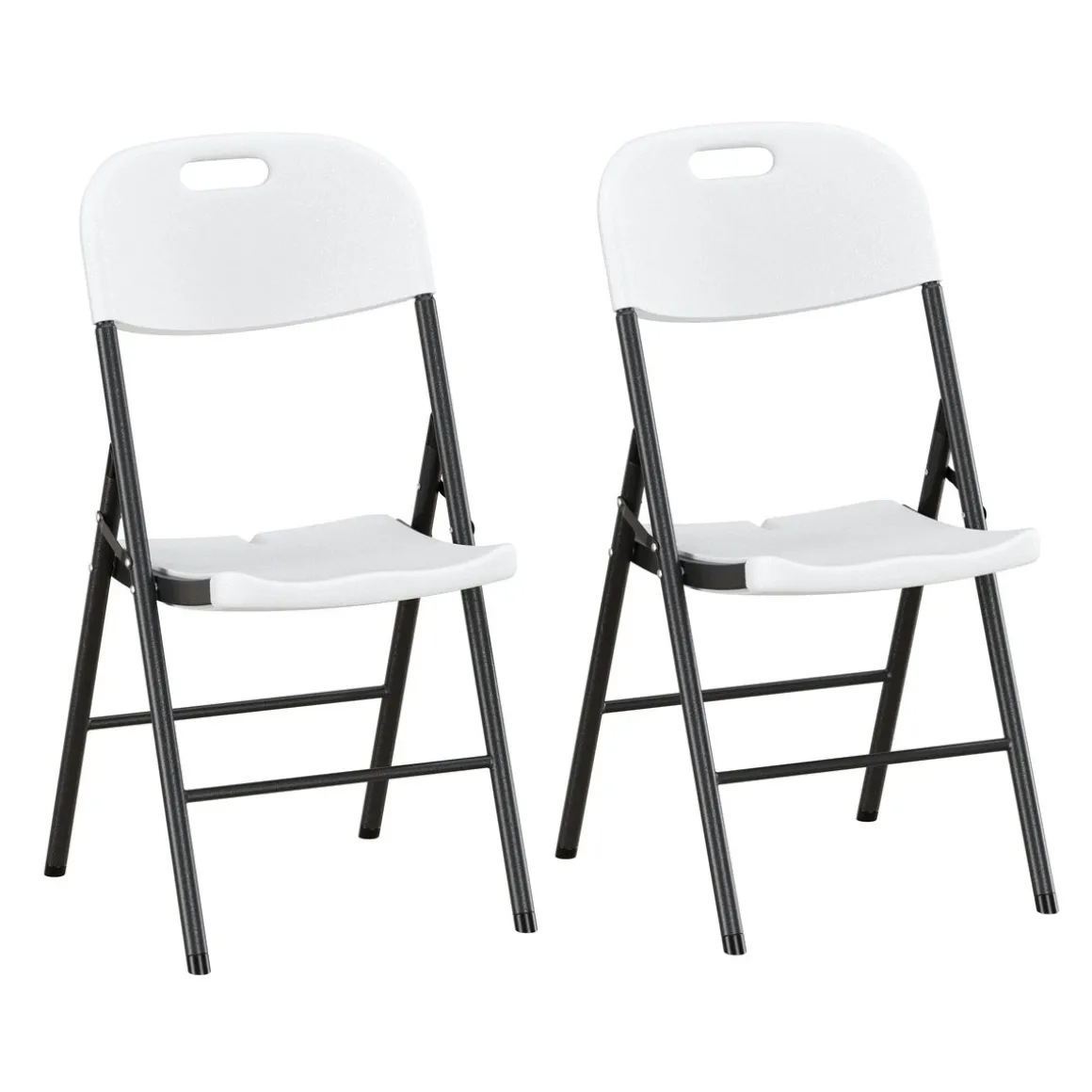 Klappstuhl ROCK 2er Set weiss/schwarz