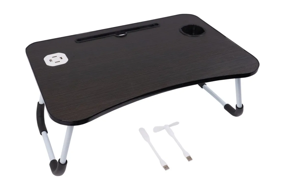 Klapptisch multifunktional mit USB schwarz