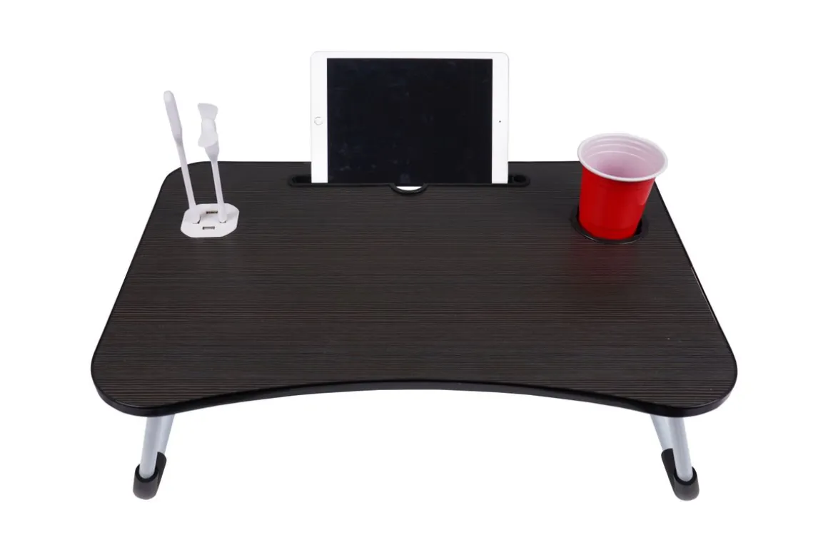 Klapptisch multifunktional mit USB schwarz