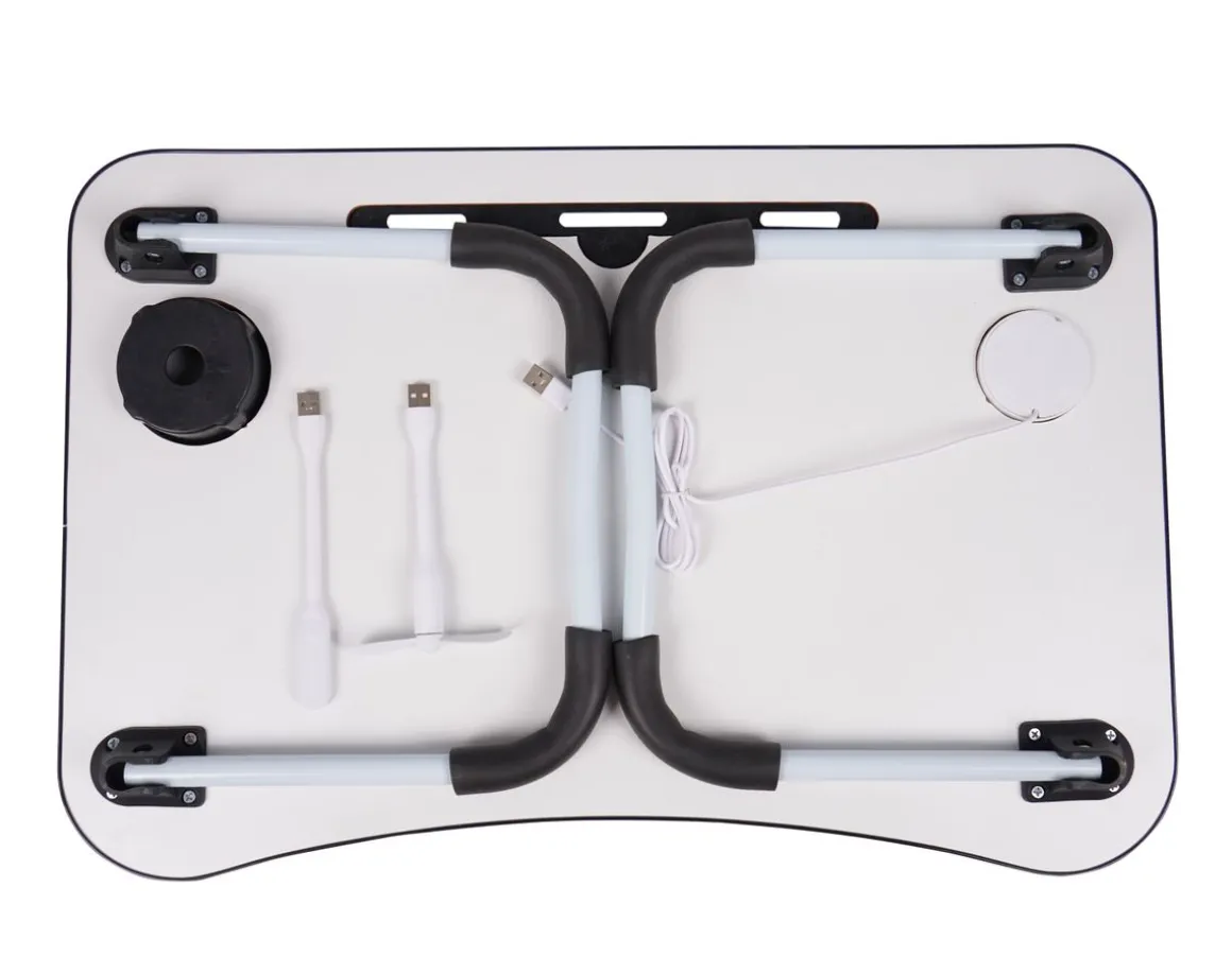 Klapptisch multifunktional mit USB schwarz