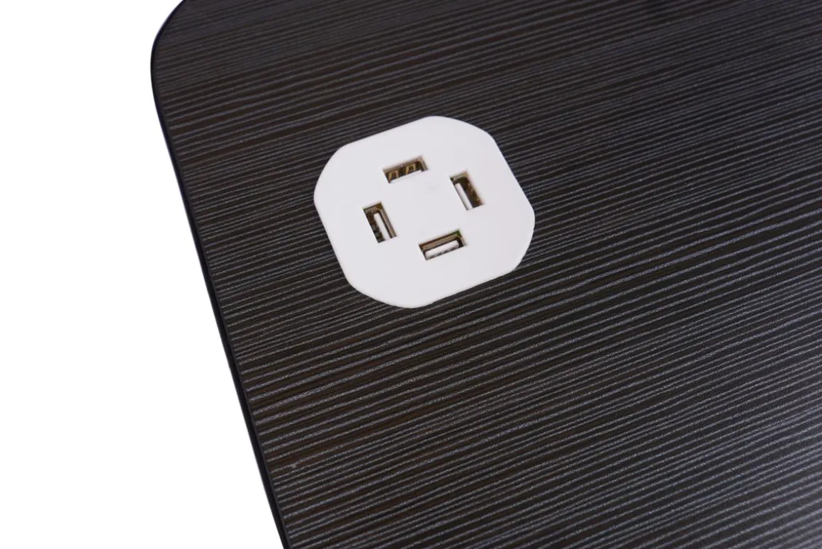 Klapptisch multifunktional mit USB schwarz