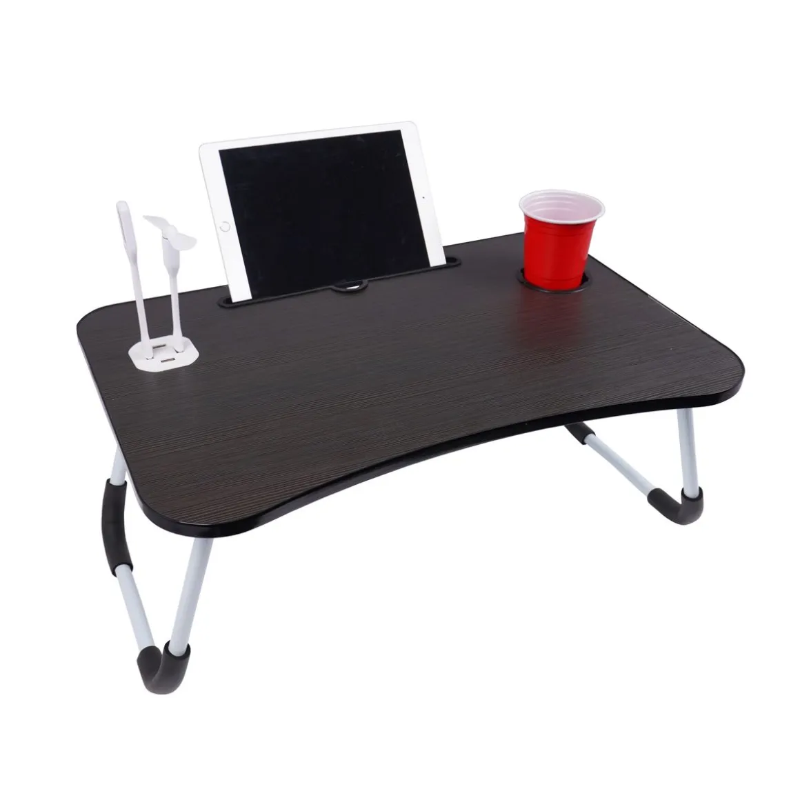 Klapptisch multifunktional mit USB schwarz