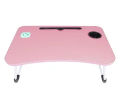Klapptisch multifunktional mit USB rosa