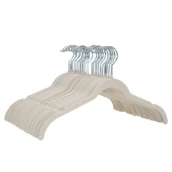 Kleiderbügel Hemdbügel Samt beige 30er Set