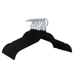 Kleiderbügel Hemdbügel Samt schwarz 30er Set