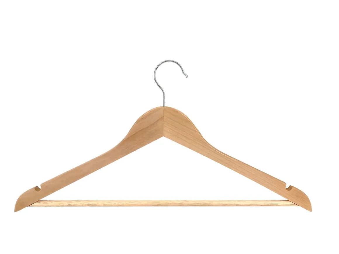 Kleiderbügel Holz natur 50er Set