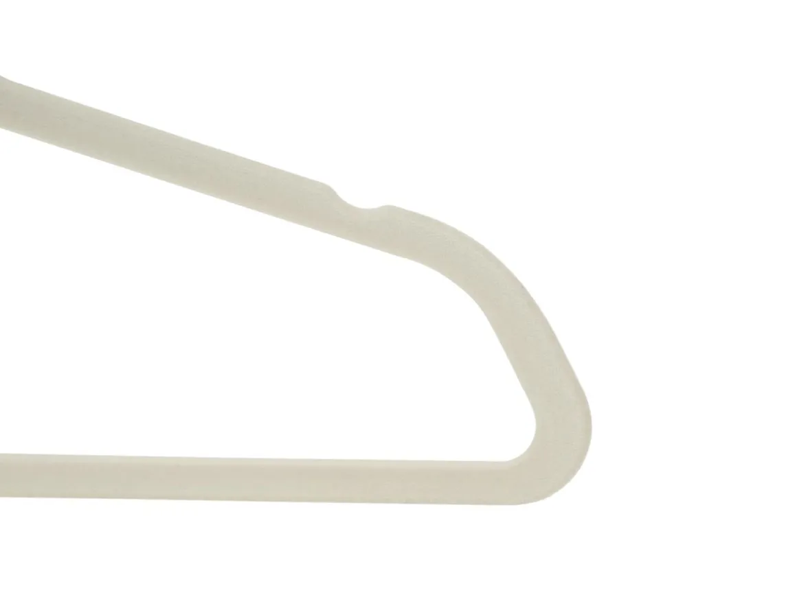 Kleiderbügel Samt beige 30er Set