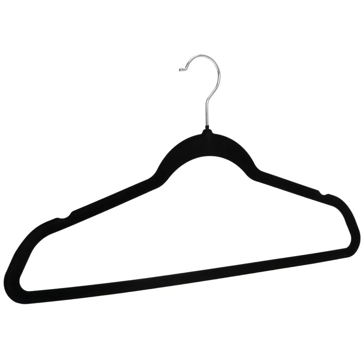 Kleiderbügel Samt schwarz 30er Set