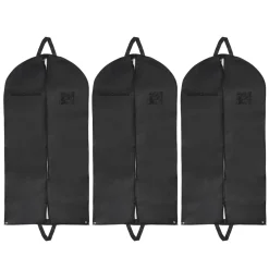 Kleidersack 3er Set 120 x 60 cm schwarz