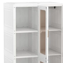 Kleiderschrank modular faltbar 69 x 168 cm weiss