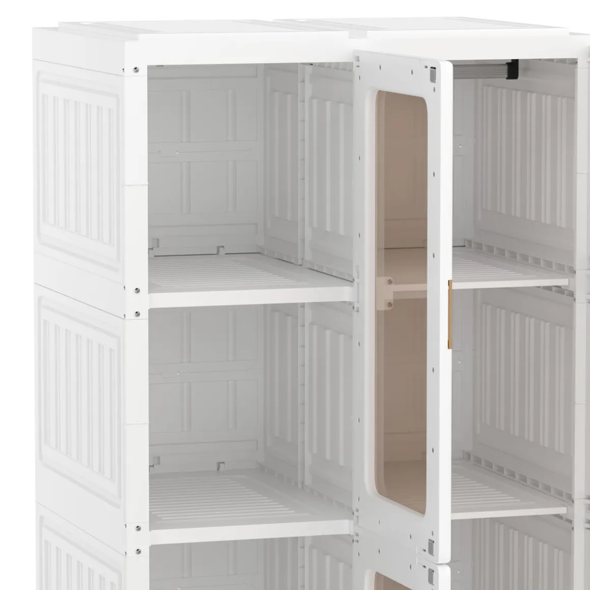 Kleiderschrank modular faltbar 69 x 168 cm weiss
