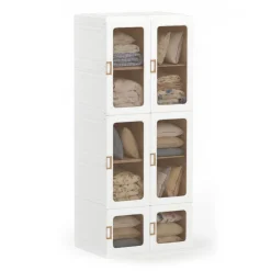 Kleiderschrank modular faltbar 69 x 168 cm weiss
