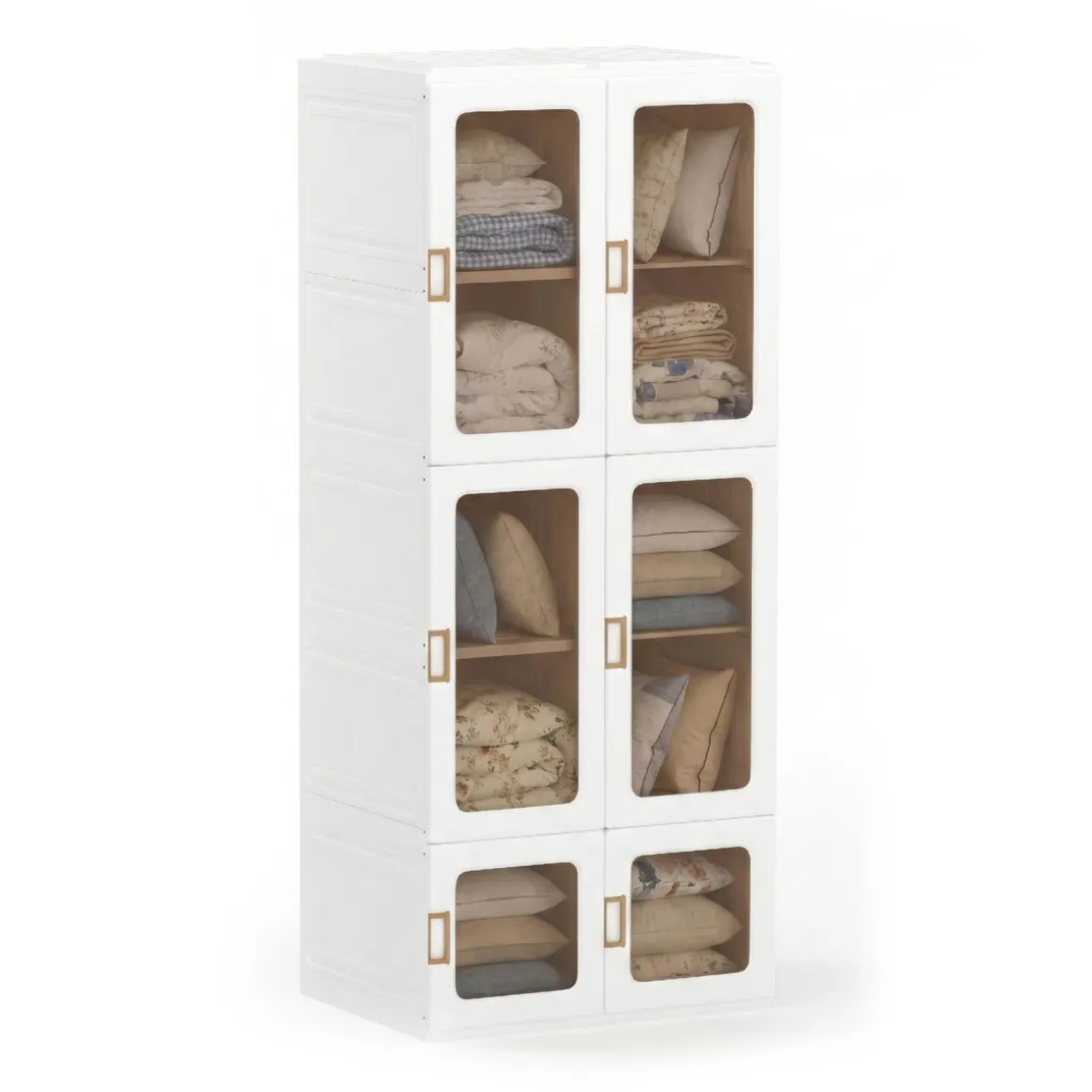Kleiderschrank modular faltbar 69 x 168 cm weiss
