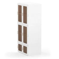 Kleiderschrank modular faltbar 69 x 168 cm weiss