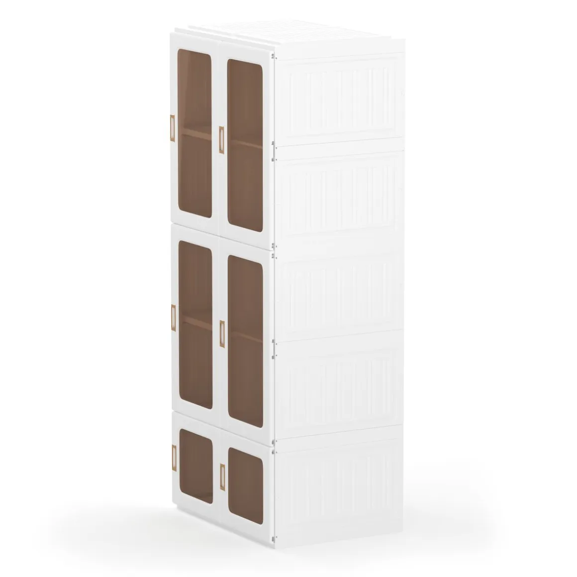 Kleiderschrank modular faltbar 69 x 168 cm weiss