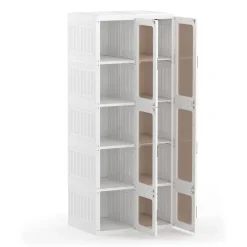 Kleiderschrank modular faltbar 69 x 168 cm weiss