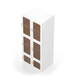Kleiderschrank modular faltbar 69 x 168 cm weiss