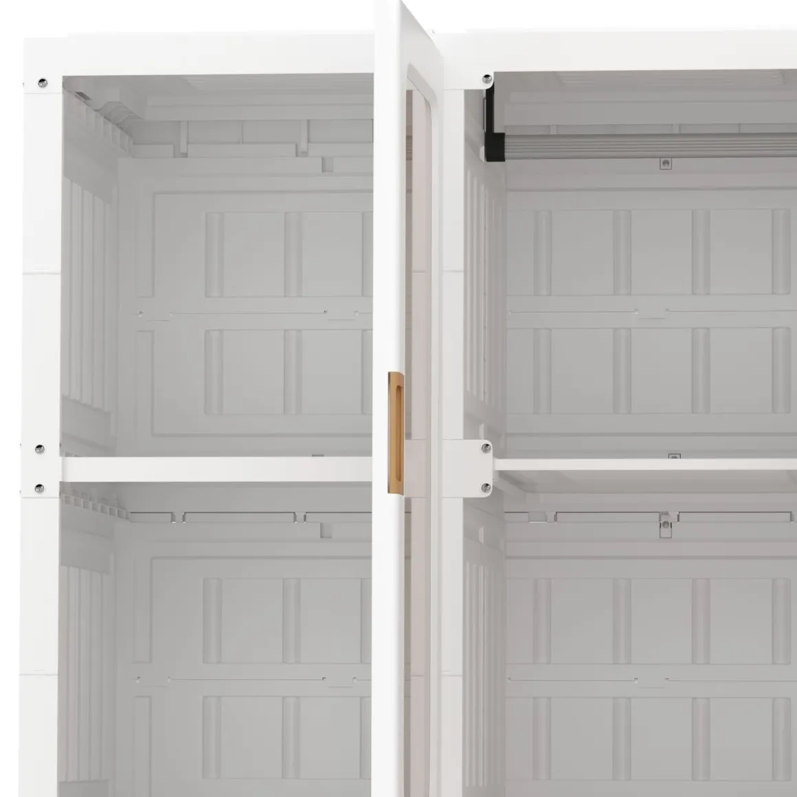 Kleiderschrank modular faltbar 69 x 168 cm weiss