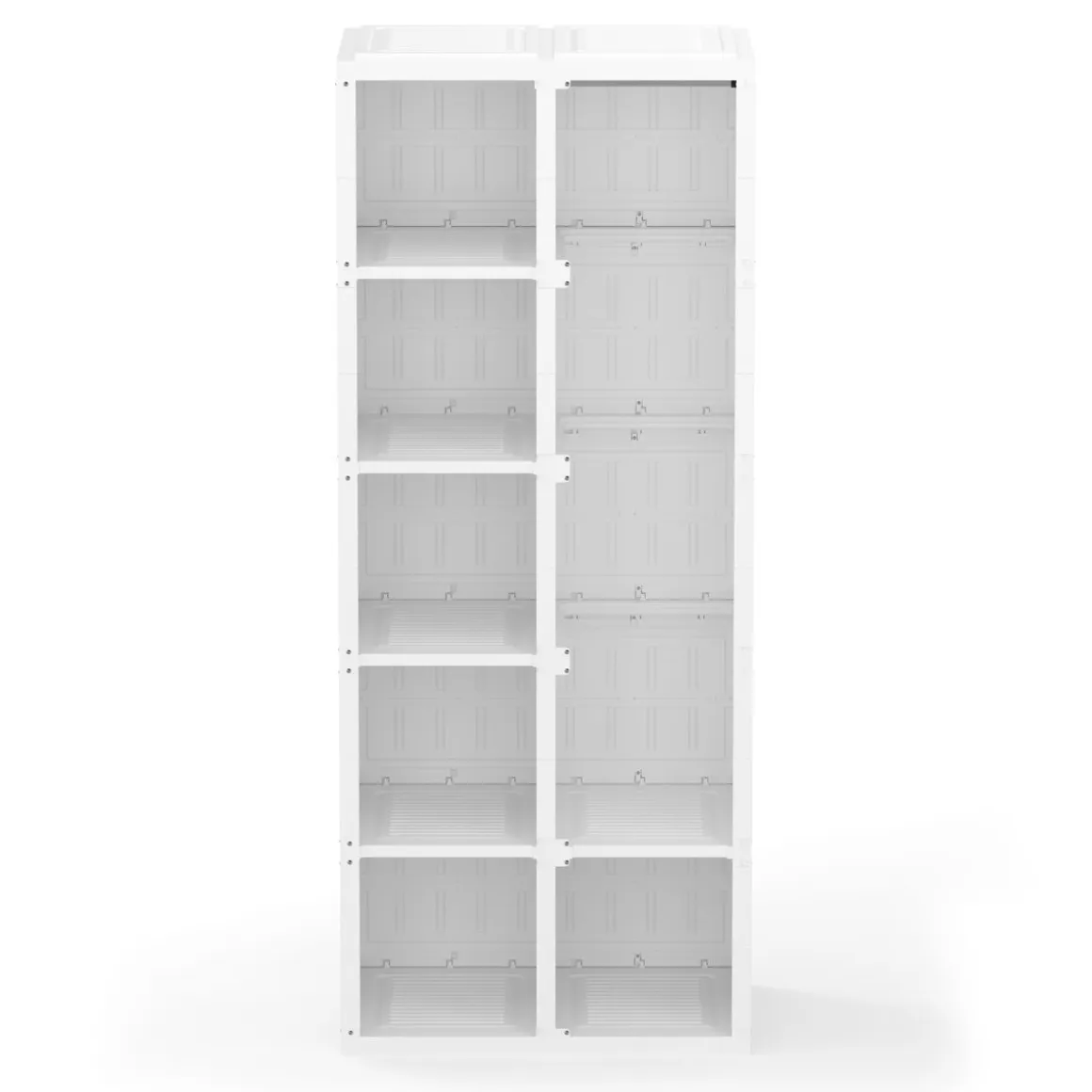 Kleiderschrank modular faltbar 69 x 168 cm weiss