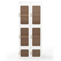 Kleiderschrank modular faltbar 69 x 168 cm weiss