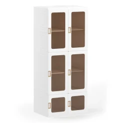 Kleiderschrank modular faltbar 69 x 168 cm weiss