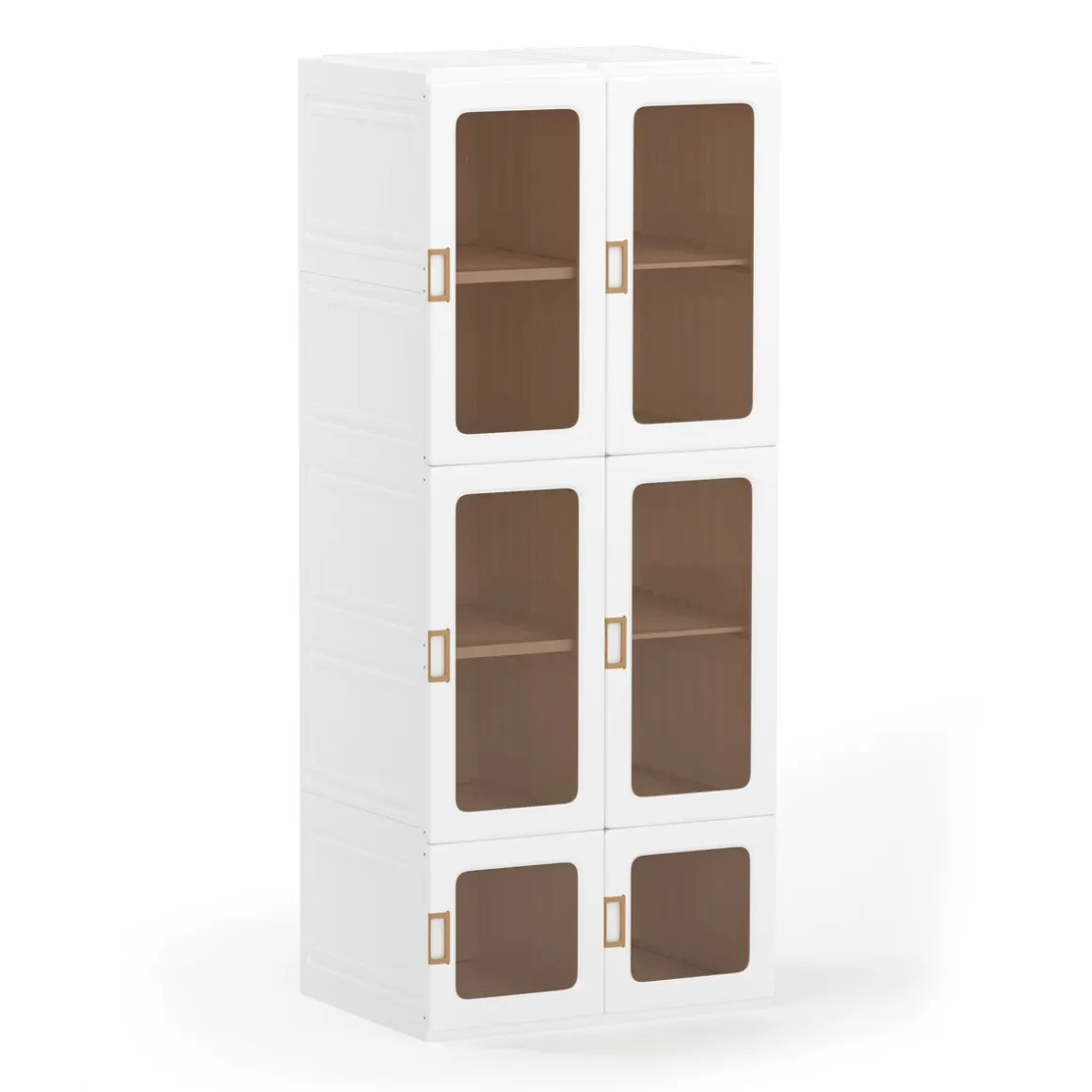 Kleiderschrank modular faltbar 69 x 168 cm weiss