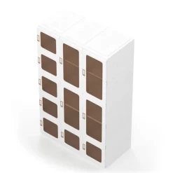 Kleiderschrank modular faltbar 104 x 168 cm weiss