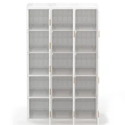 Kleiderschrank modular faltbar 104 x 168 cm weiss