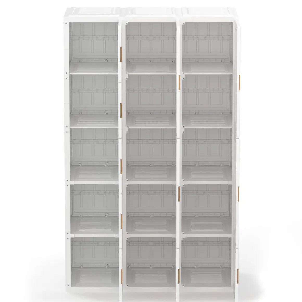 Kleiderschrank modular faltbar 104 x 168 cm weiss