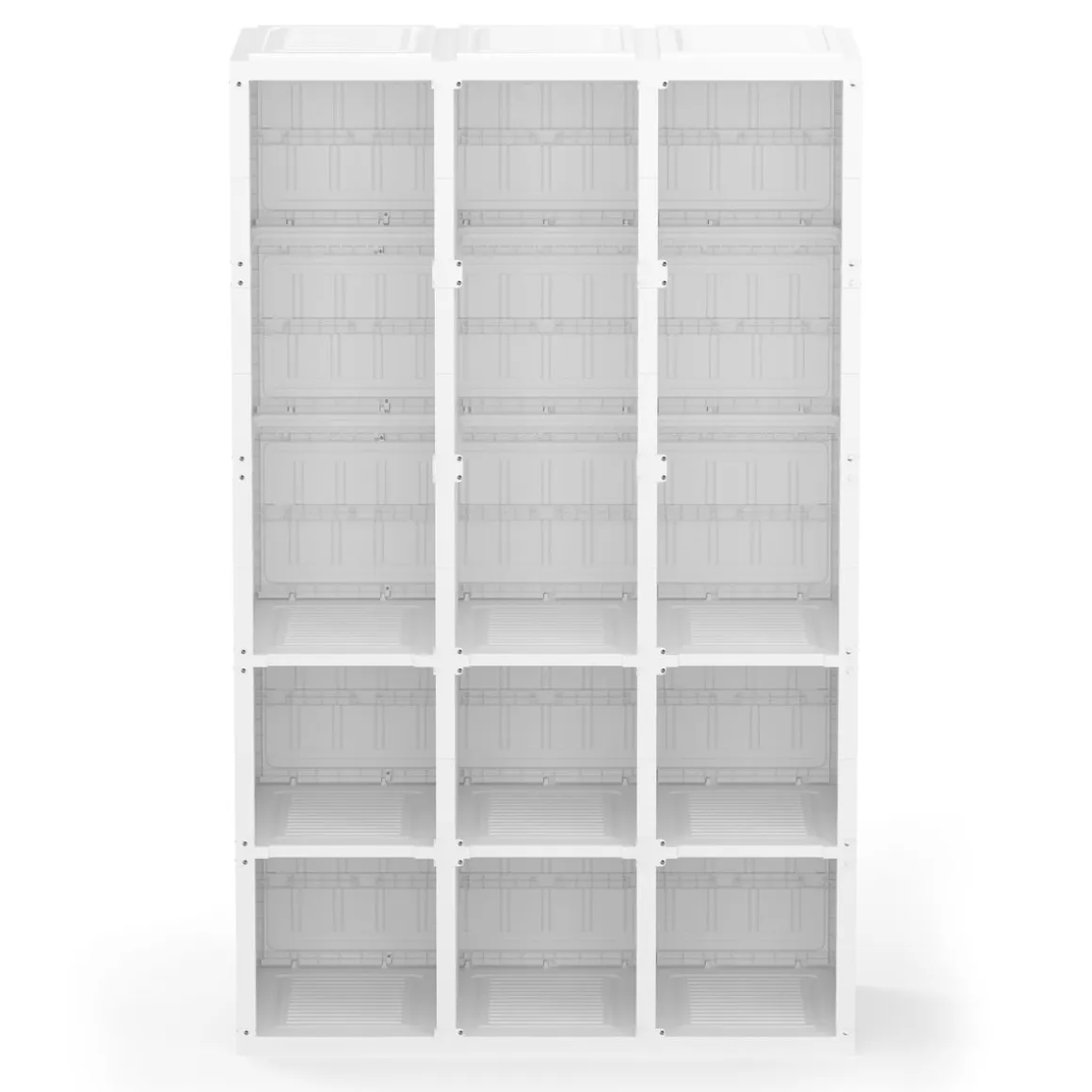 Kleiderschrank modular faltbar 104 x 168 cm weiss