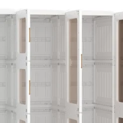 Kleiderschrank modular faltbar 104 x 168 cm weiss